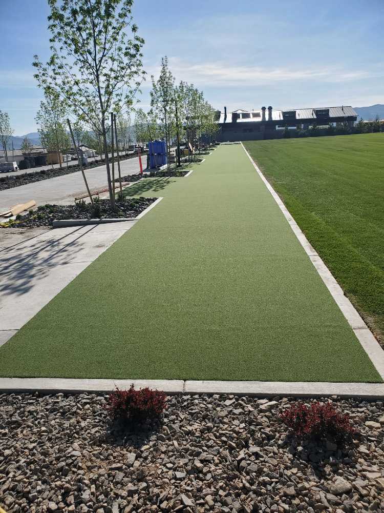 Synthetic Grass Tee Lines Southwest Greens of Western Canada